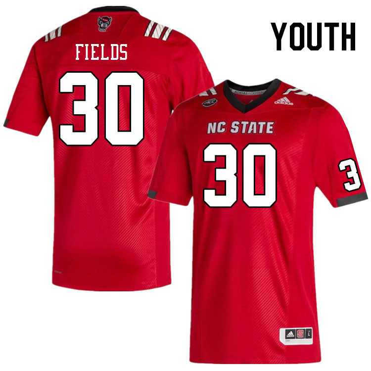 Youth #30 Coleson Fields NC State Wolfpack College Football Jerseys Stitched Sale-Red